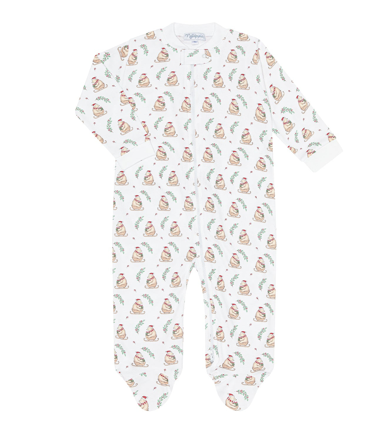 Nellapima Christmas Bears Zipper Footie