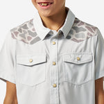 Burlebo Performance Western Shirt- Light Grey and Classic Deer Camo