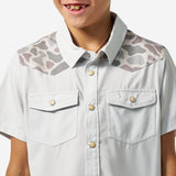 Burlebo Performance Western Shirt- Light Grey and Classic Deer Camo