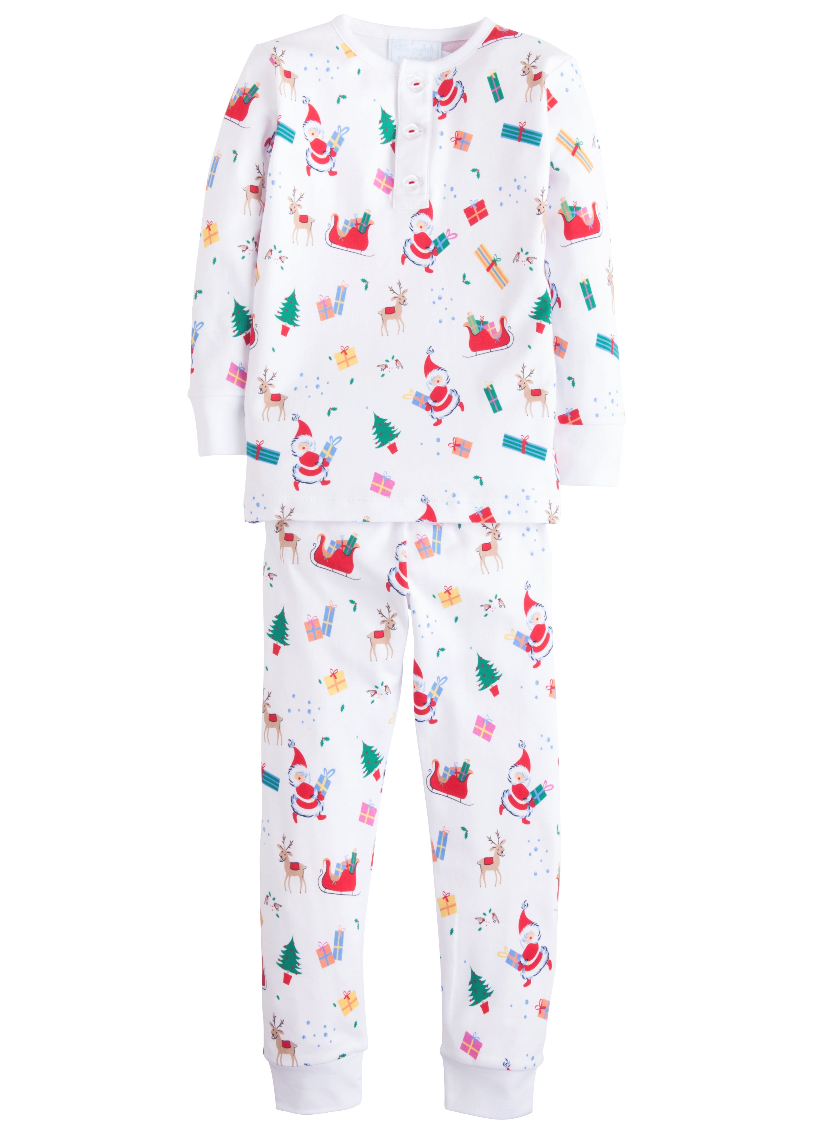 Little English Printed Jammies - Vintage Christmas