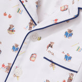 Petite Plume Teddy Goes To School Twill Children's Pajama Set