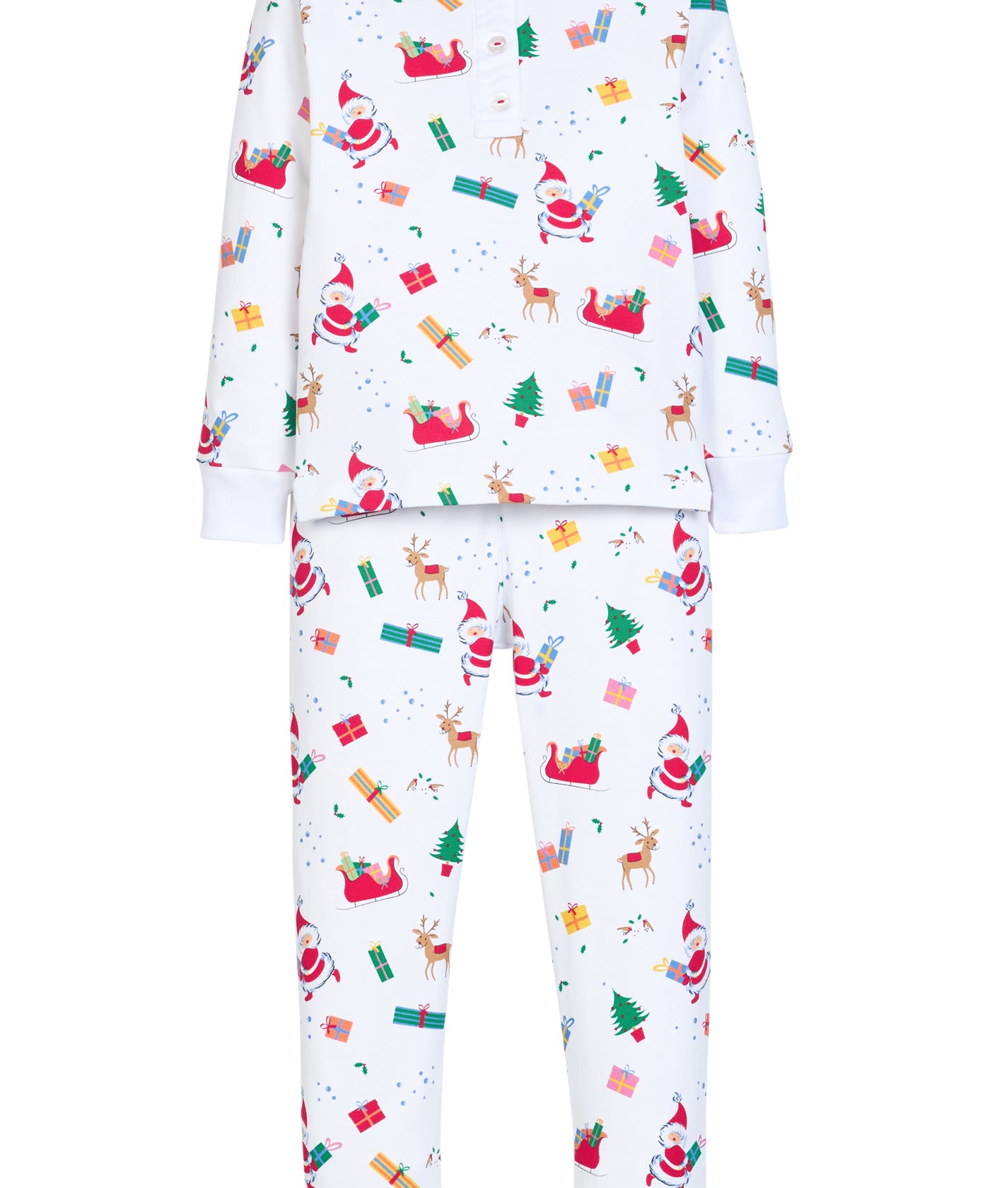 Little English Ruffled Printed Jammies - Vintage Christmas