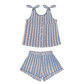 Minnow Strawberry Floral Tie Knot Short Set
