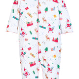 Little English Printed Footie- Vintage Christmas