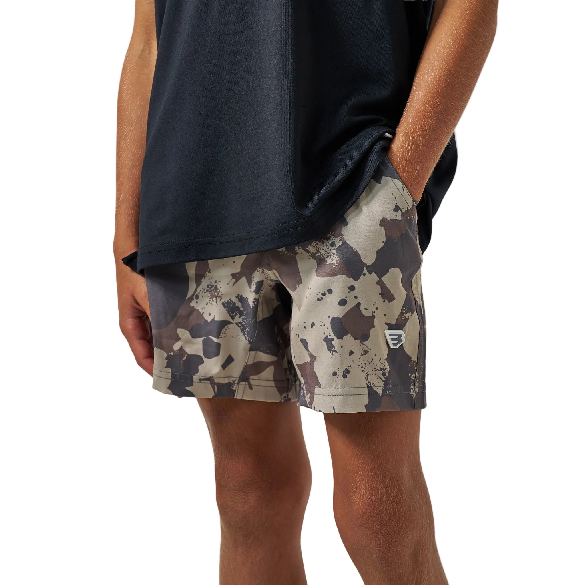 Burlebo Youth Youth Athletic Short- Splatter Camo