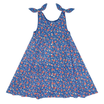 Minnow Navy Floral Tie Knot Button Front Dress