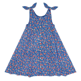 Minnow Navy Floral Tie Knot Button Front Dress