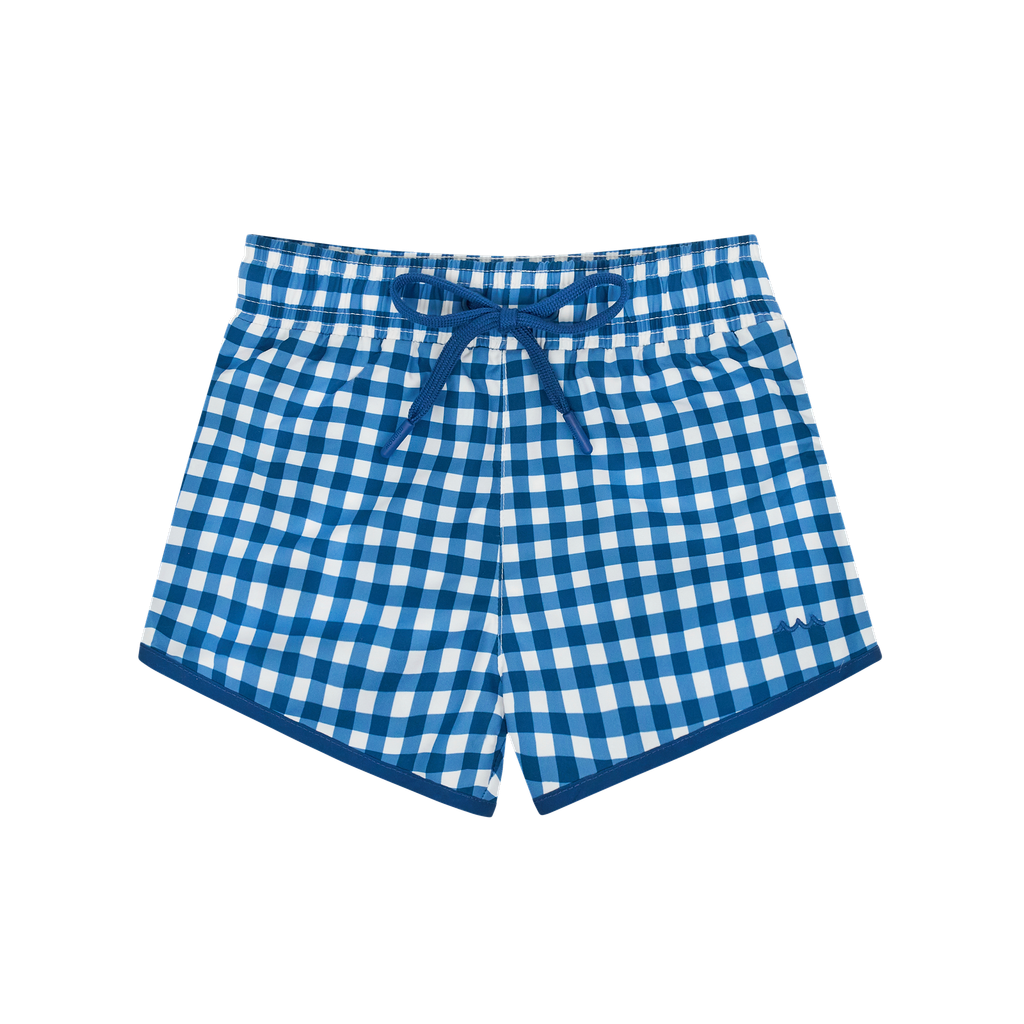 Minnow Navy Gingham Boardie