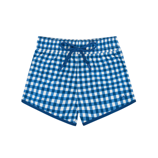 Minnow Navy Gingham Boardie