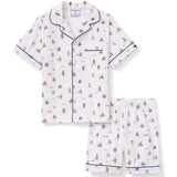Petite Plume Teddy Goes To School Twill Short Set Pajamas