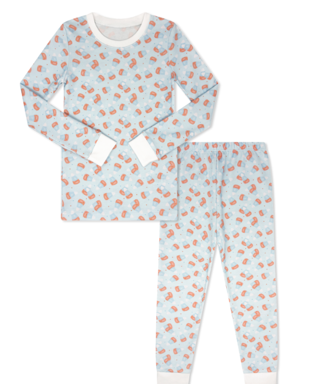 Lullaby Set Sweet Pea PJ Set - Candy Corn Kisses Blue