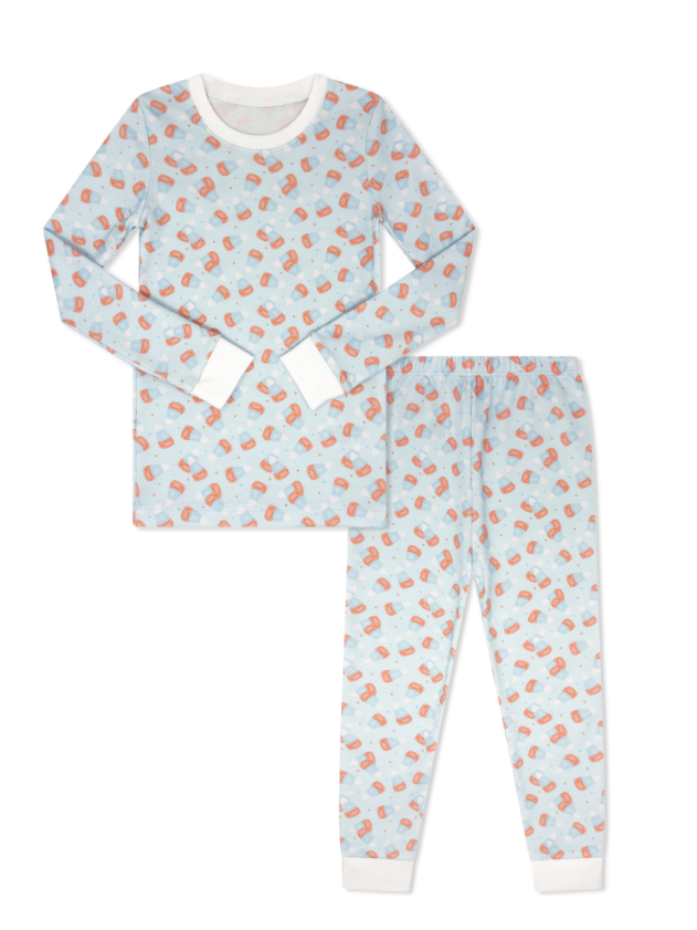 Lullaby Set Sweet Pea PJ Set - Candy Corn Kisses Blue