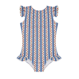 Minnow Strawberry Fields Ruffle Cap Sleeve Rashguard One Piece
