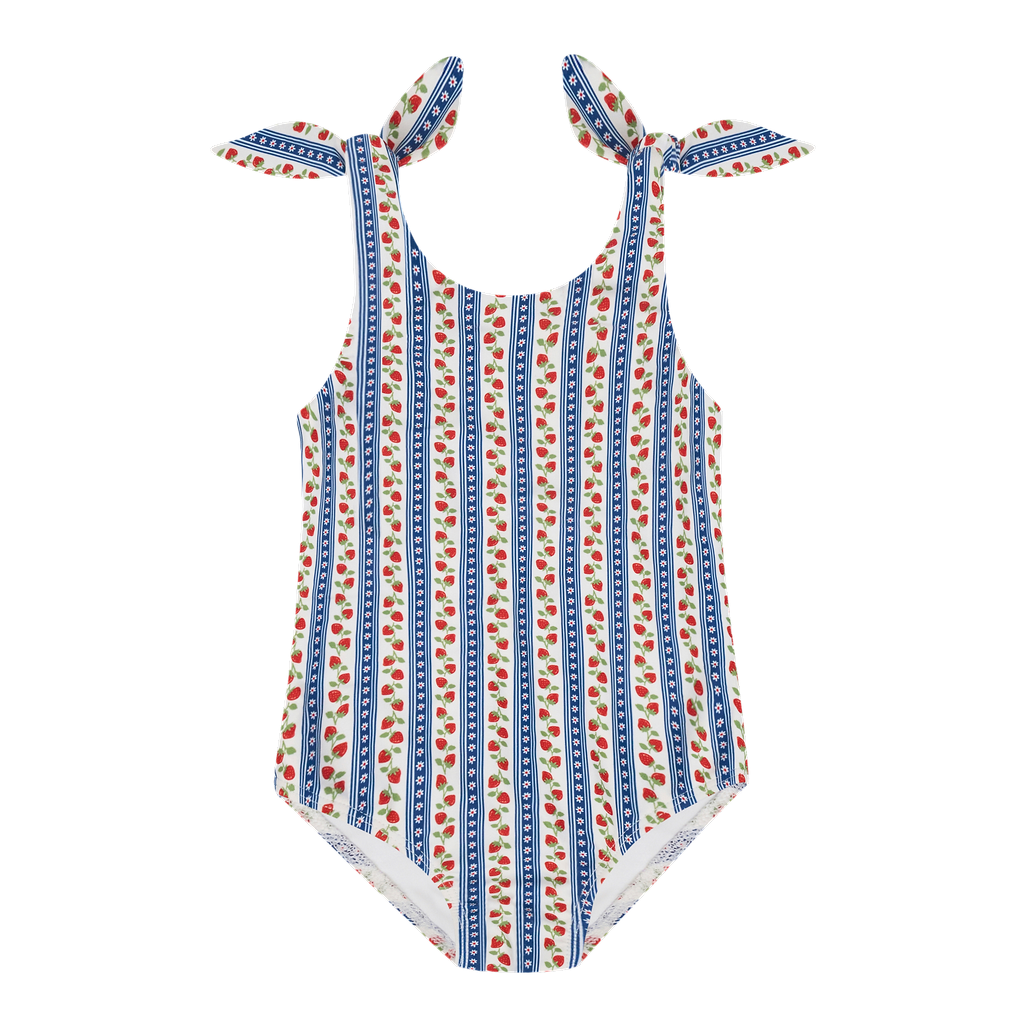 Minnow Strawberry Fields Tie Knot One Piece