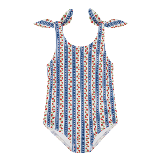 Minnow Strawberry Fields Tie Knot One Piece