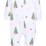 Little English Zipper Footie- Holly Days
