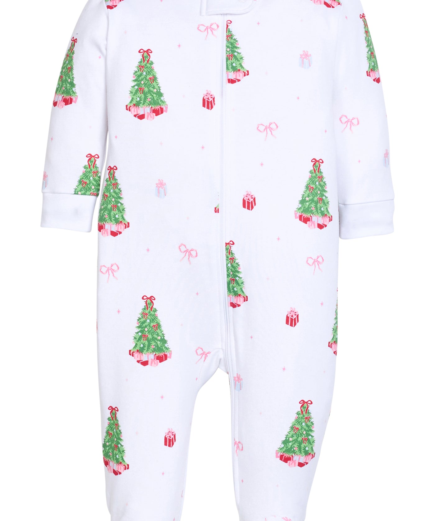 Little English Zipper Footie- Holly Days