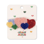Konges Slojd Beaded Hair Clip- Coeur Colore