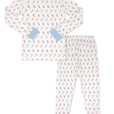 Lullaby Set Sweet Pea PJ Set - Candy Cane Lane Blue