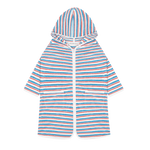 Minnow Stripe French Terry Hooded Zipper Coverup- MUR