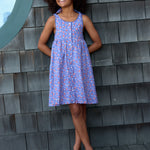 Minnow Navy Floral Tie Knot Button Front Dress