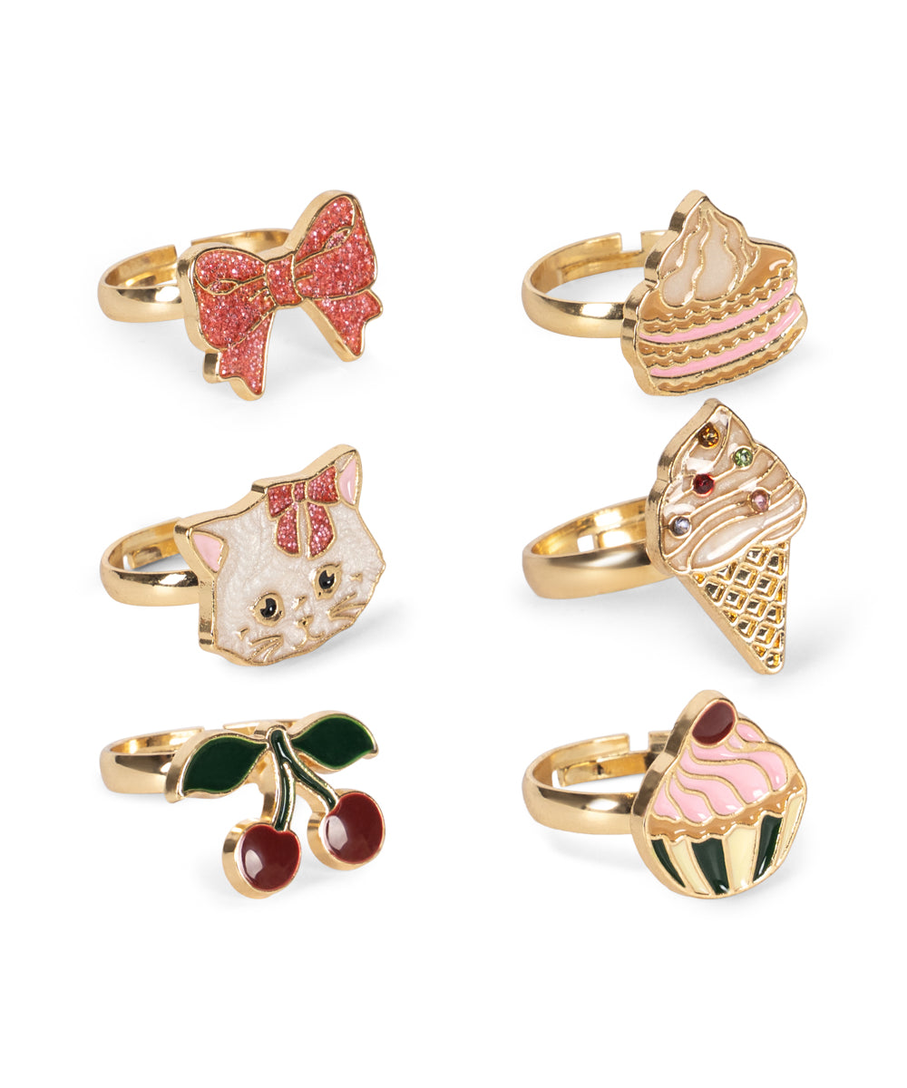 Konges Slojd Kitty Sweets 6 Piece Ring Set