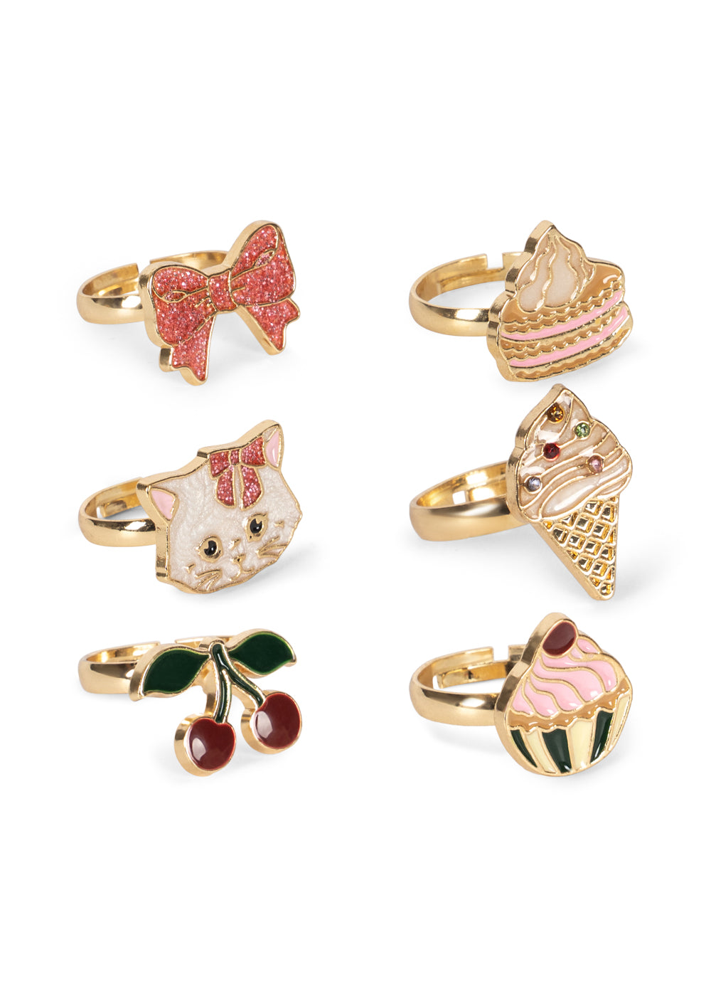 Konges Slojd Kitty Sweets 6 Piece Ring Set