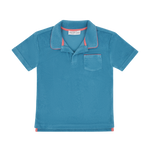 Minnow Niagara Blue French Terry Polo