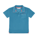 Minnow Niagara Blue French Terry Polo