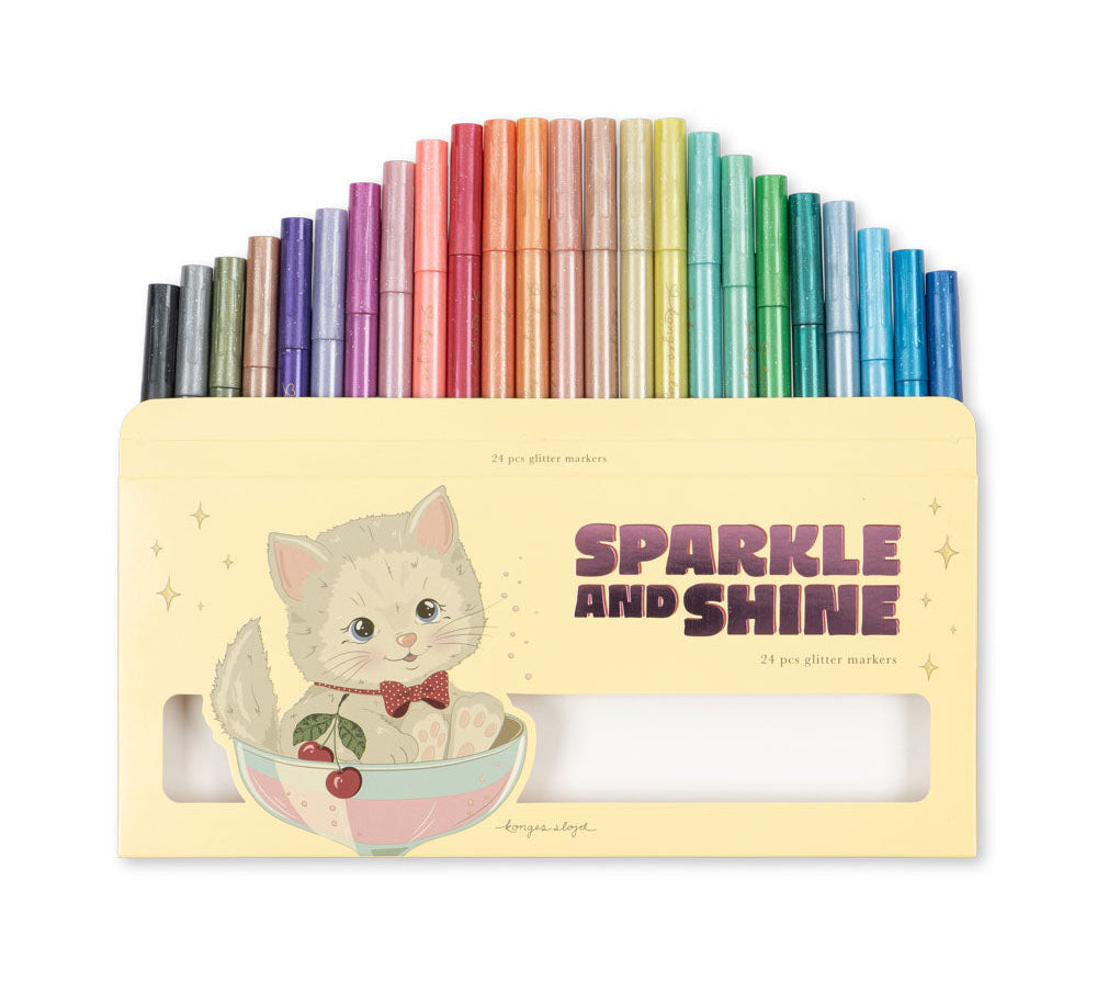 Konges Slojd Cat Glitter Markers