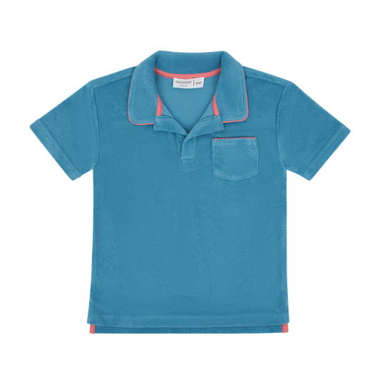 Minnow Niagara Blue French Terry Polo