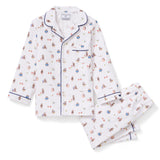 Petite Plume Teddy Goes To School Twill Children's Pajama Set