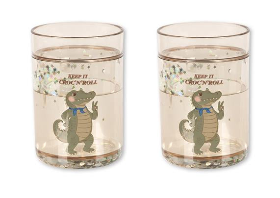 Konges Slojd 2 Pack Glitter Cups- Crocodile