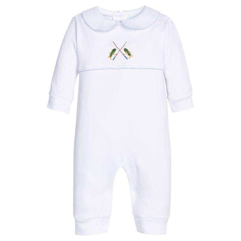 Little English Crochet Playsuit - Fishing Rod