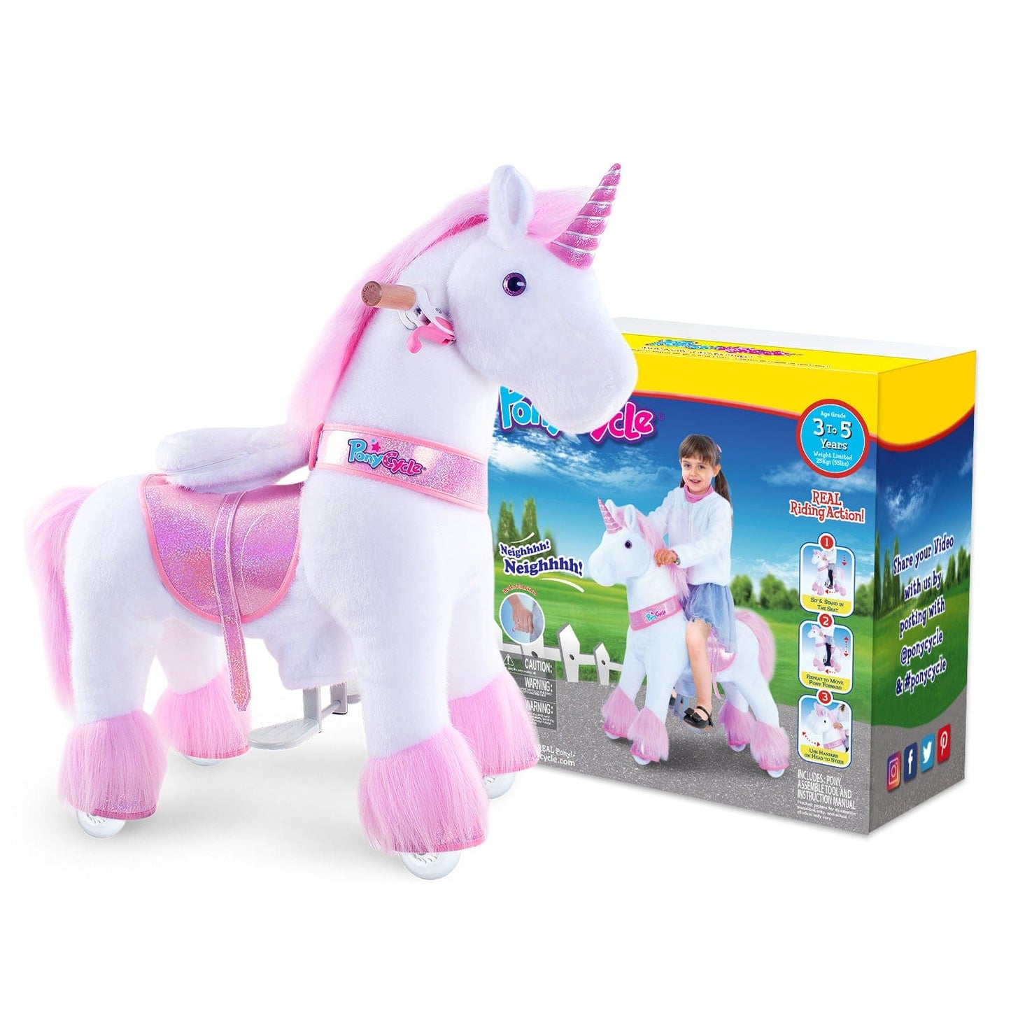 Model U® Ride-On Unicorn Age 3-4 Pink