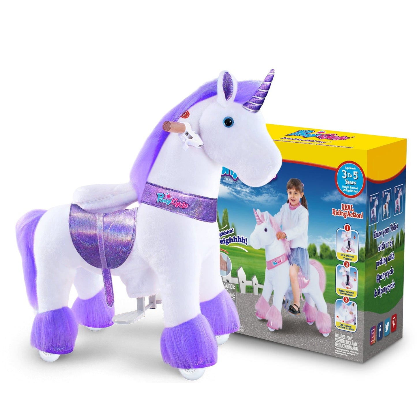 Model U® Ride-On Unicorn Age 3-4 Purple