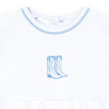 Magnolia Baby Darling Cowboy Boots Bubble- Light Blue