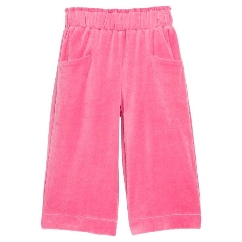 Bisby Cropped Palazzo Pants- Tulip Velour
