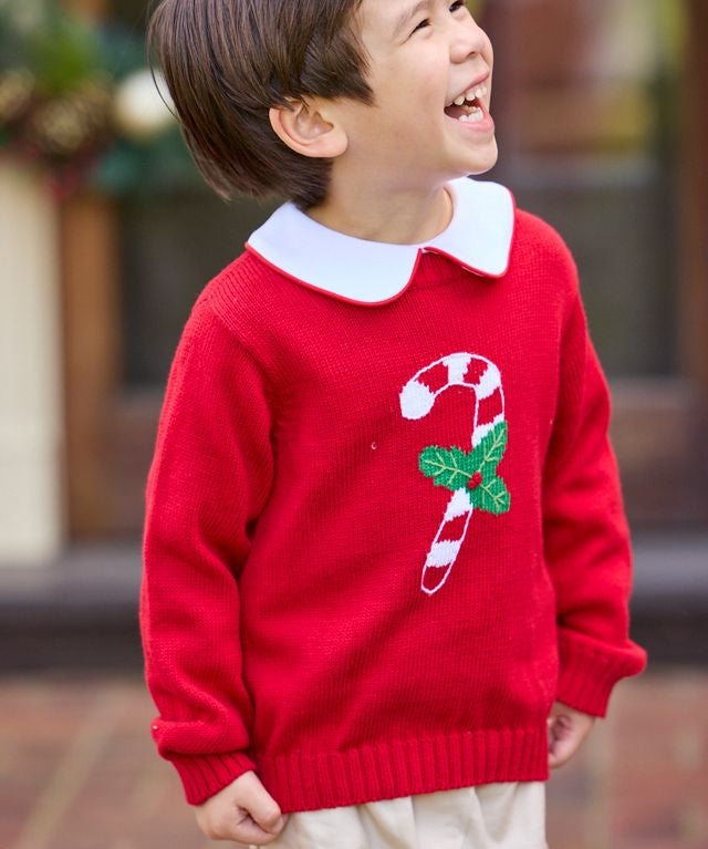 Intarsia Sweater- Candy Cane