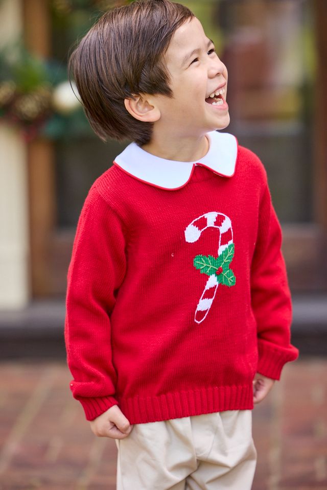 Intarsia Sweater- Candy Cane
