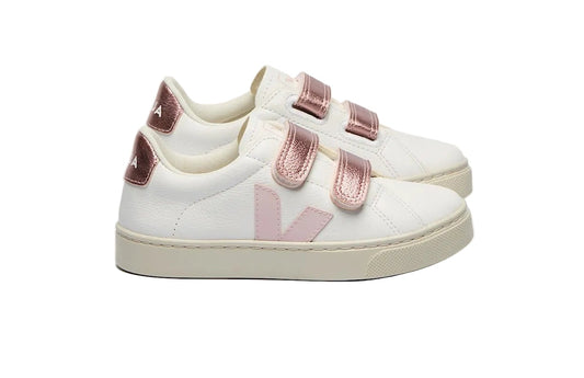 Veja Esplar Leather Sneakers- White Petale Nacre