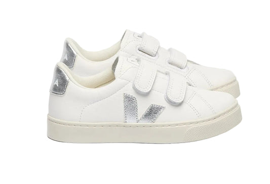 Veja Esplar Leather Sneakers- White and Silver