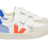 Veja V-12 Leather White Multico Orange Fluo
