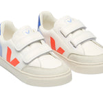 Veja V-12 Leather White Multico Orange Fluo