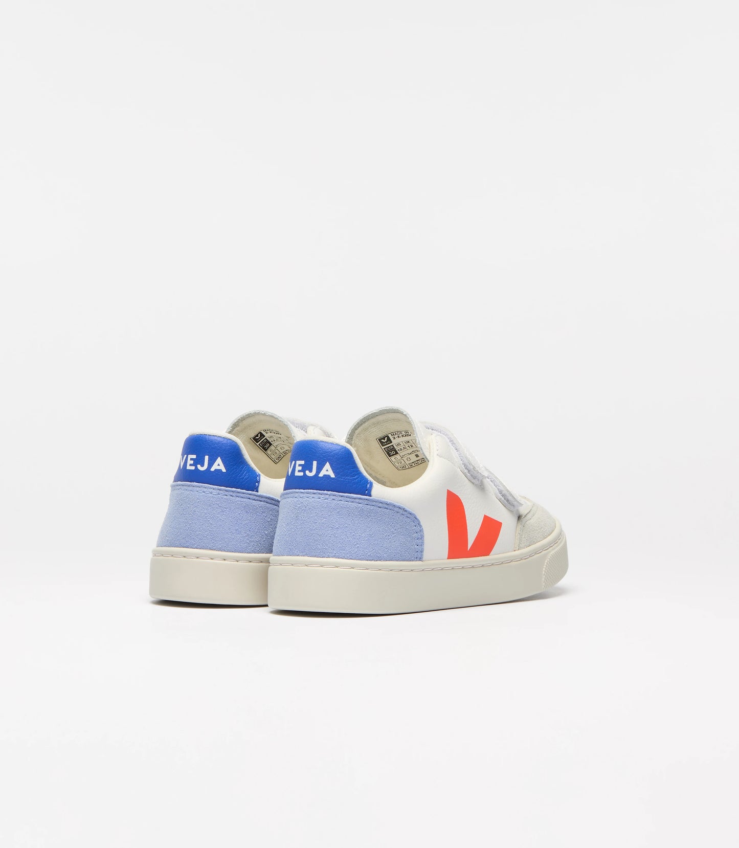 V-12 Leather White Multico Orange Fluo