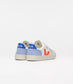 V-12 Leather White Multico Orange Fluo