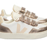 Veja V-90 White Leather Sable Bronze