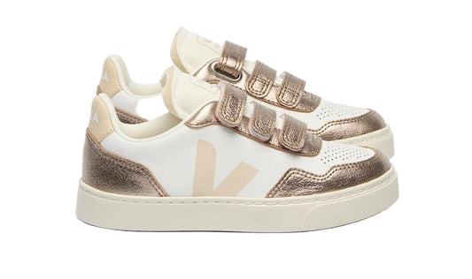 Veja V-90 White Leather Sable Bronze