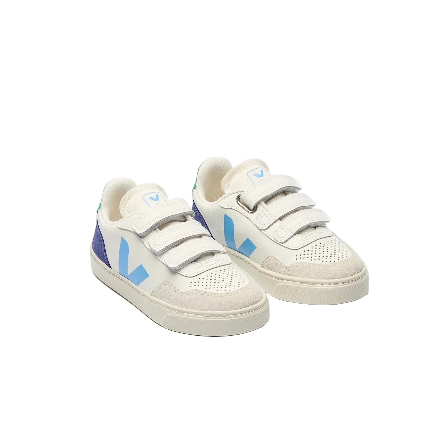Veja V-90 Leather White Celeste Cobalt