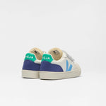 Veja V-90 Leather White Celeste Cobalt
